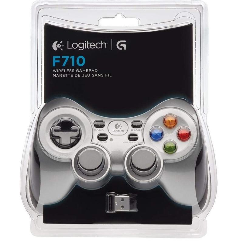 Gamepad Logitech G F710 sem fio de 2,4 GHz para PC - cinza/preto